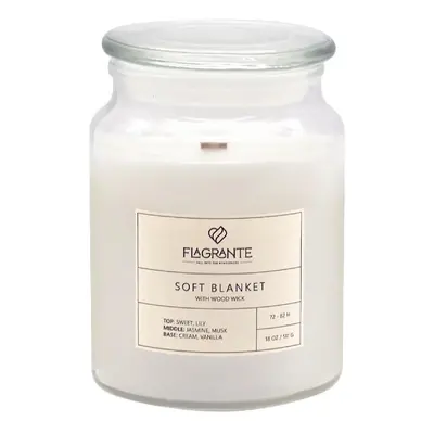 FLAGRANTE vonná svíčka s dřevěným knotem Soft Blanket 511 g