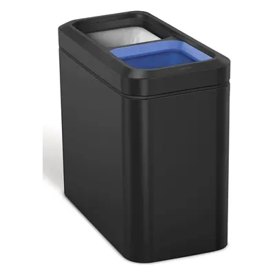 Odpadkový koš na tříděný odpad, Simplehuman 20 l (10/10), otevřený, matná černá ocel