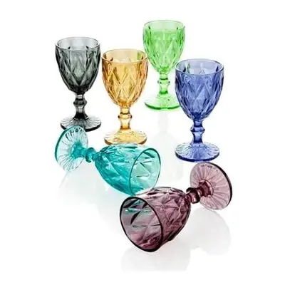 Sada 6 sklenic Brandani Diamante Goblet, 250 ml