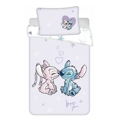 Jerry fabrics Disney povlečení do postýlky Lilo and Stitch Purple baby 100x135 + 40x60 cm