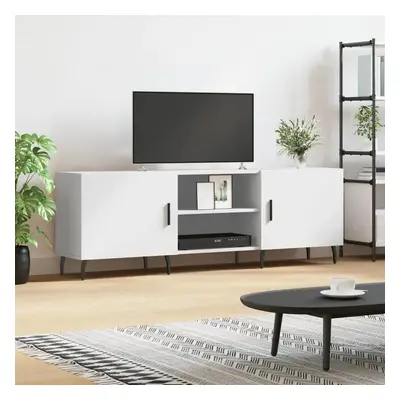 TV skříňka bílá 150 x 30 x 50 cm kompozitní dřevo