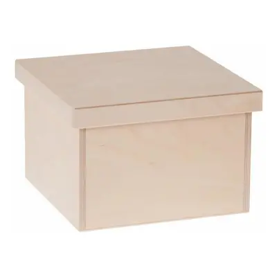 FK Dřevěný box na hračky - 20x20x15 cm, Přírodní