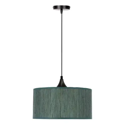 Tmavě zelené závěsné svítidlo s textilním stínidlem ø 30 cm Patti – Candellux Lighting