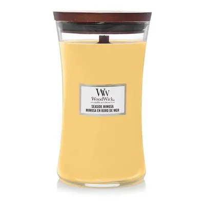 WoodWick vonná svíčka s dřevěným knotem velká Seaside Mimosa 609 g