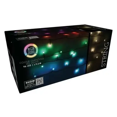 RGB Vánoční LED řetěz s dálkovým ovládáním 96 LED