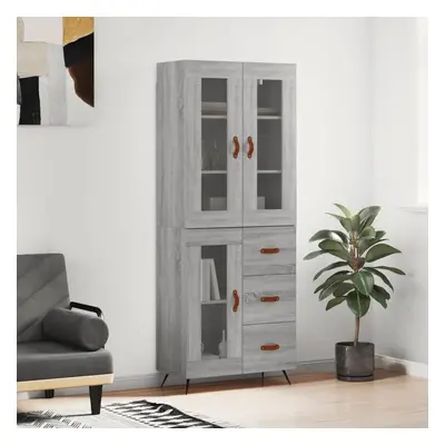 Skříň highboard šedá sonoma 69,5 x 34 x 180 cm kompozitní dřevo