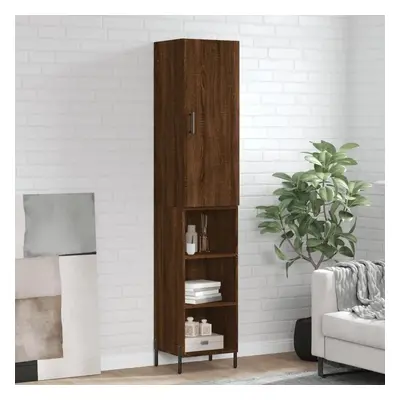 Skříň highboard hnědý dub 34,5 x 34 x 180 cm kompozitní dřevo