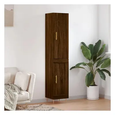 Skříň highboard hnědý dub 34,5 x 34 x 180 cm kompozitní dřevo