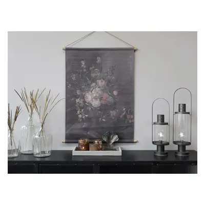 Nástěnná vintage mapa s květy Floral print III - 76*97cm