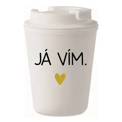 JÁ VÍM. - bílý termohrnek 300 ml