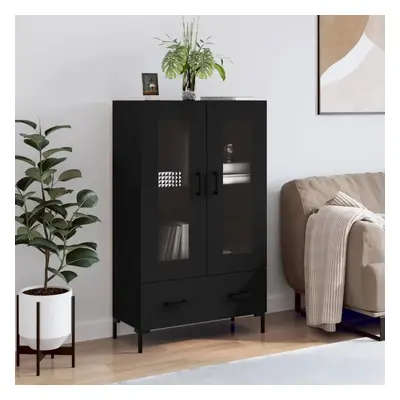 Skříň highboard černá 69,5 x 31 x 115 cm kompozitní dřevo