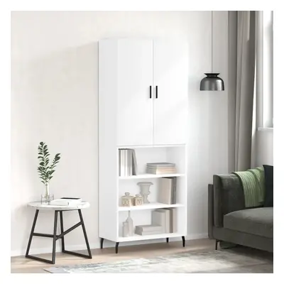 Skříň highboard bílá 69,5 x 34 x 180 cm kompozitní dřevo