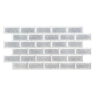 Obkladové panely 3D PVC TP10028319, rozměr 966 x 484 mm, obklad bílý platan, GRACE