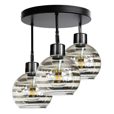 BERGE LED kulaté stropní svítidlo 3xE27 GLASS BALL