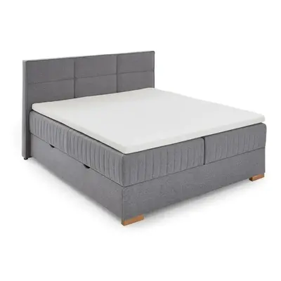 Šedá boxspring postel s úložným prostorem 180x200 cm Tambo – Meise Möbel