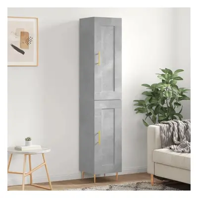 Skříň highboard betonově šedá 34,5x34x180 cm kompozitní dřevo