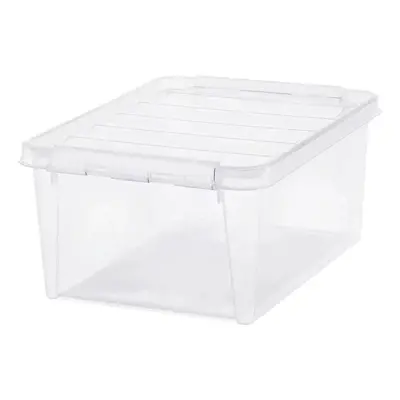 SmartStore Úložný box s bílými klipy Classic, 14 l