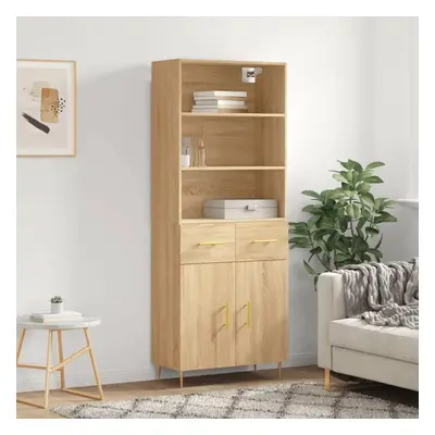 Skříň highboard dub sonoma 69,5 x 34 x 180 cm kompozitní dřevo