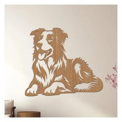 dřevo života Dřevěná dekorace psa BORDER COLLIE Rozměry (cm): 40x34, Zvolte barvu dekoru: Horský