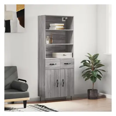 Skříň highboard šedá sonoma 69,5 x 34 x 180 cm kompozitní dřevo