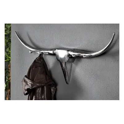 Noble Home Věšák BUFFALO, 100x40x10 cm, Stříbrný