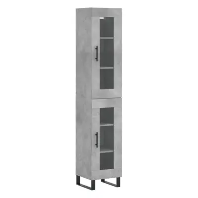 Skříň highboard betonově šedá 34,5x34x180 cm kompozitní dřevo