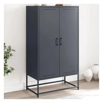 Skříň highboard antracitová 68,5 x 38,5 x 123,5 cm ocel