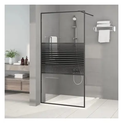 Sprchová zástěna walk-in černá 100 x 195 cm čiré ESG sklo