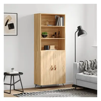 Skříň highboard dub sonoma 69,5 x 34 x 180 cm kompozitní dřevo