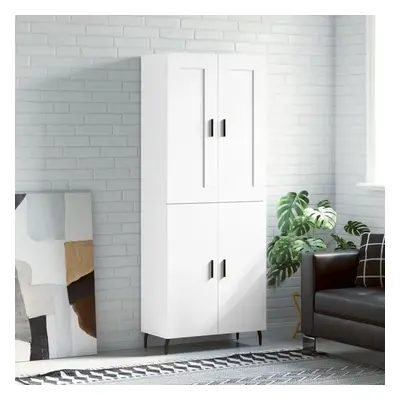 Skříň highboard bílá 69,5 x 34 x 180 cm kompozitní dřevo