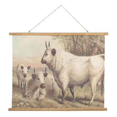 Nástěnný dekorativní plakát s krávami - 100*2*75 cm