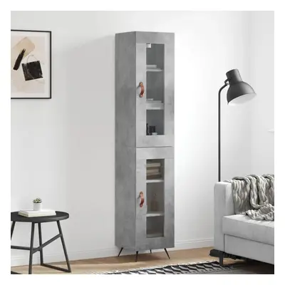 Skříň highboard betonově šedá 34,5x34x180 cm kompozitní dřevo