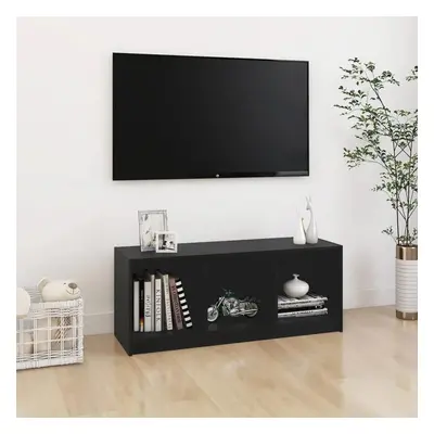 TV stolek černý 104 x 33 x 41 cm masivní borové dřevo