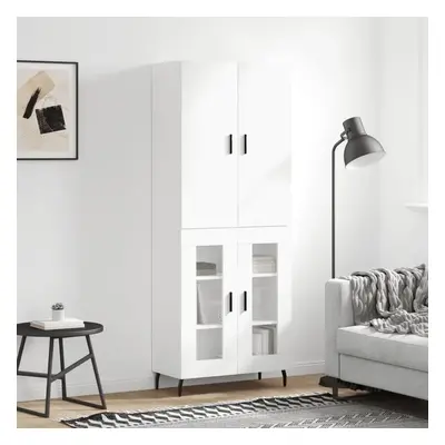 Skříň highboard bílá 69,5 x 34 x 180 cm kompozitní dřevo