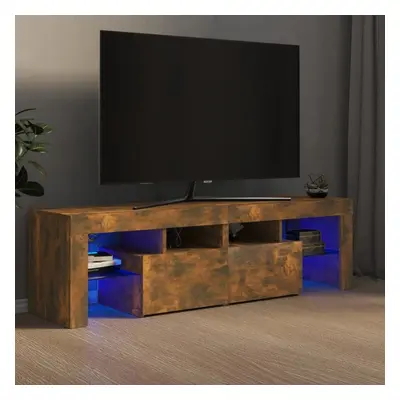 TV skříňka s LED osvětlením kouřový dub 140 x 36,5 x 40 cm