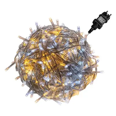 VOLTRONIC® 67599 Vánoční řetěz - 60 m, 600 LED, teple/studeně bílý