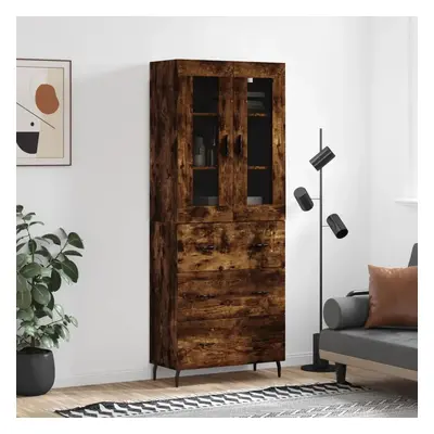 Skříň highboard kouřový dub 69,5 x 34 x 180 cm kompozitní dřevo