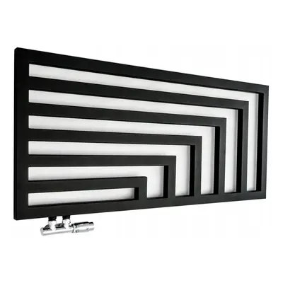 Regnis Kreon Zenit, topné těleso 1200x550 mm, 630W, černá matná, KZ120/55/BLACK