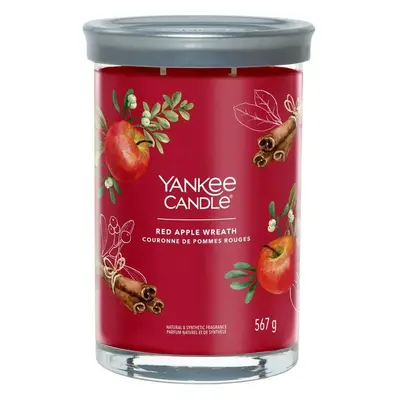 Yankee Candle vonná svíčka Signature Tumbler ve skle velká Red Apple Wreath 567g