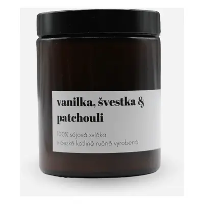 Vonná svíčka vanilka, švestka & patchouli menší