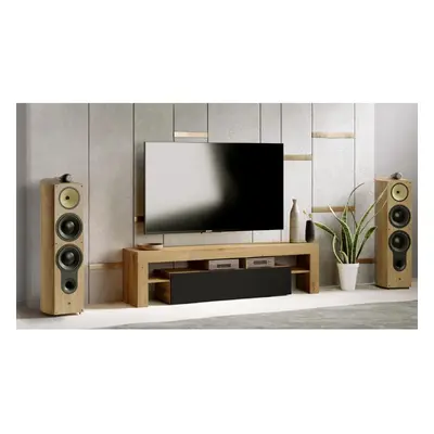 TV stolek Vera 138 cm - dub artisan / černý mat