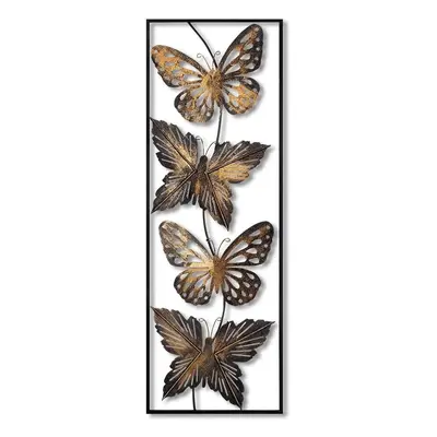 Kovová nástěnná dekorace 100x35 cm Butterfly – Wallity