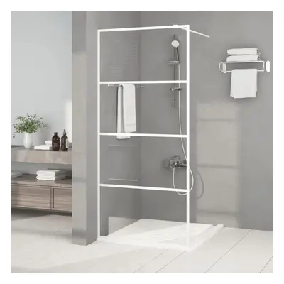 Sprchová zástěna walk-in bílá 90 x 195 cm čiré ESG sklo