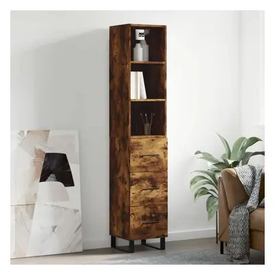 Skříň highboard kouřový dub 34,5 x 34 x 180 cm kompozitní dřevo