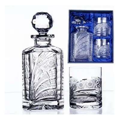 Onte Crystal Bohemia Crystal ručně broušený whisky set Kometa 1+2