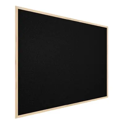 Allboards Černá korková tabule v dřevěném rámu 100x80 cm,TKBLACK108D