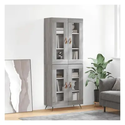 Skříň highboard šedá sonoma 69,5 x 34 x 180 cm kompozitní dřevo