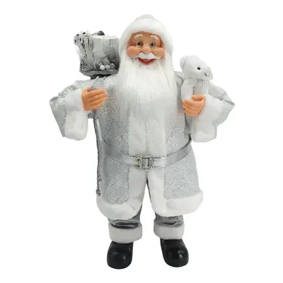 Dekorace Santa Claus Stříbrný 80cm