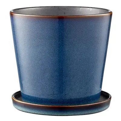 Bitz Květináč s podtáckem 14cm Dark Blue/Black