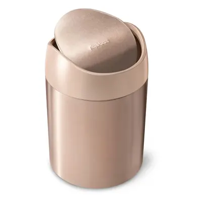 Simplehuman Mini odpadkový koš na stůl, 1,5 l, Rose Gold nerez ocel, CW2085